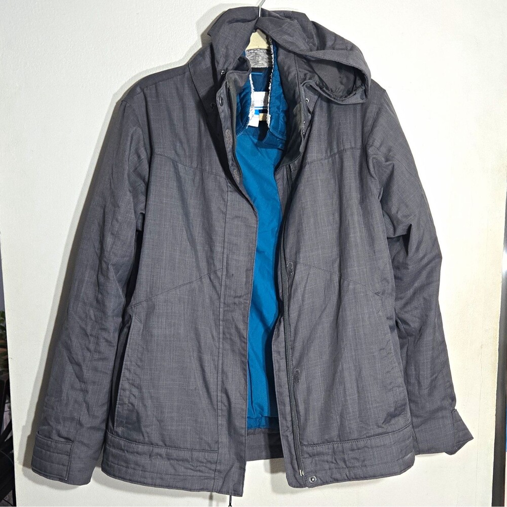 Columbia Omni-Shield Interchange Hooded Jacket Gray Blue Women’s Size L